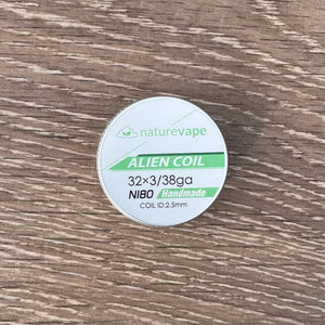 Naturevape Handmade Ni80 3 Core New Alien MTL Coil 0.70 Ohms