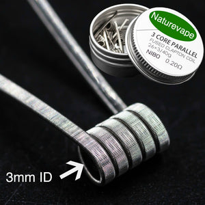 Naturevape 3 Core Parallel Fused clapton Coil Ni80