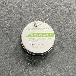Naturevape Ni80 Fused Clapton 0.86 Ohm 3-Core MTL Coil