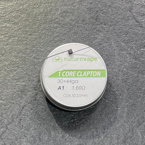 Naturevape Single Core 30+44ga Clapton Coil Kanthal A1 (1.60 Ohms)