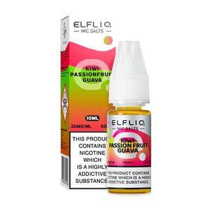 Kiwi Passionfruit Guava 10ml Nicotine Salt E-Liquid by Elfliq