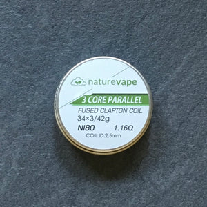 Naturevape Ni80 Fused Clapton 1.16 Ohm 3-Core MTL Coil