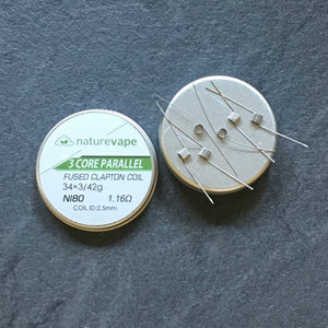 Naturevape Ni80 Fused Clapton 1.16 Ohm 3-Core MTL Coil