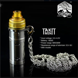 Authentic Cool Vapor Takit Mini Mechanical Mod + BF RDA Kit
