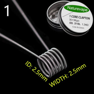 Naturevape Single Core Clapton Coil SS316L
