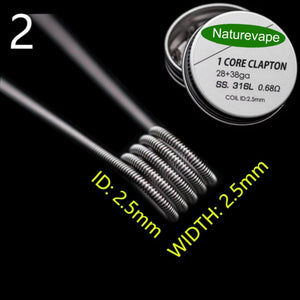 Naturevape Single Core Clapton Coil SS316L