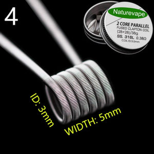 Naturevape Two Core Fused Clapton Coil SS316L