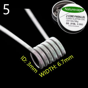 Naturevape Two Core Fused Clapton Coil SS316L