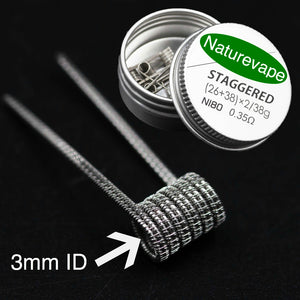 Naturevape Ni80 Staggered Fused Clapton Coil 0.35 Ohms